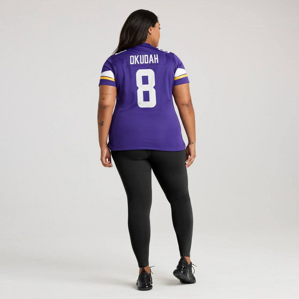 Jeff Okudah Minnesota Vikings Women's Team Game Jersey - Purple Jerseys