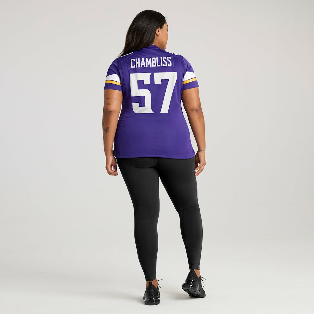 Chaz Chambliss Minnesota Vikings Women's Team Game Jersey - Purple Jerseys