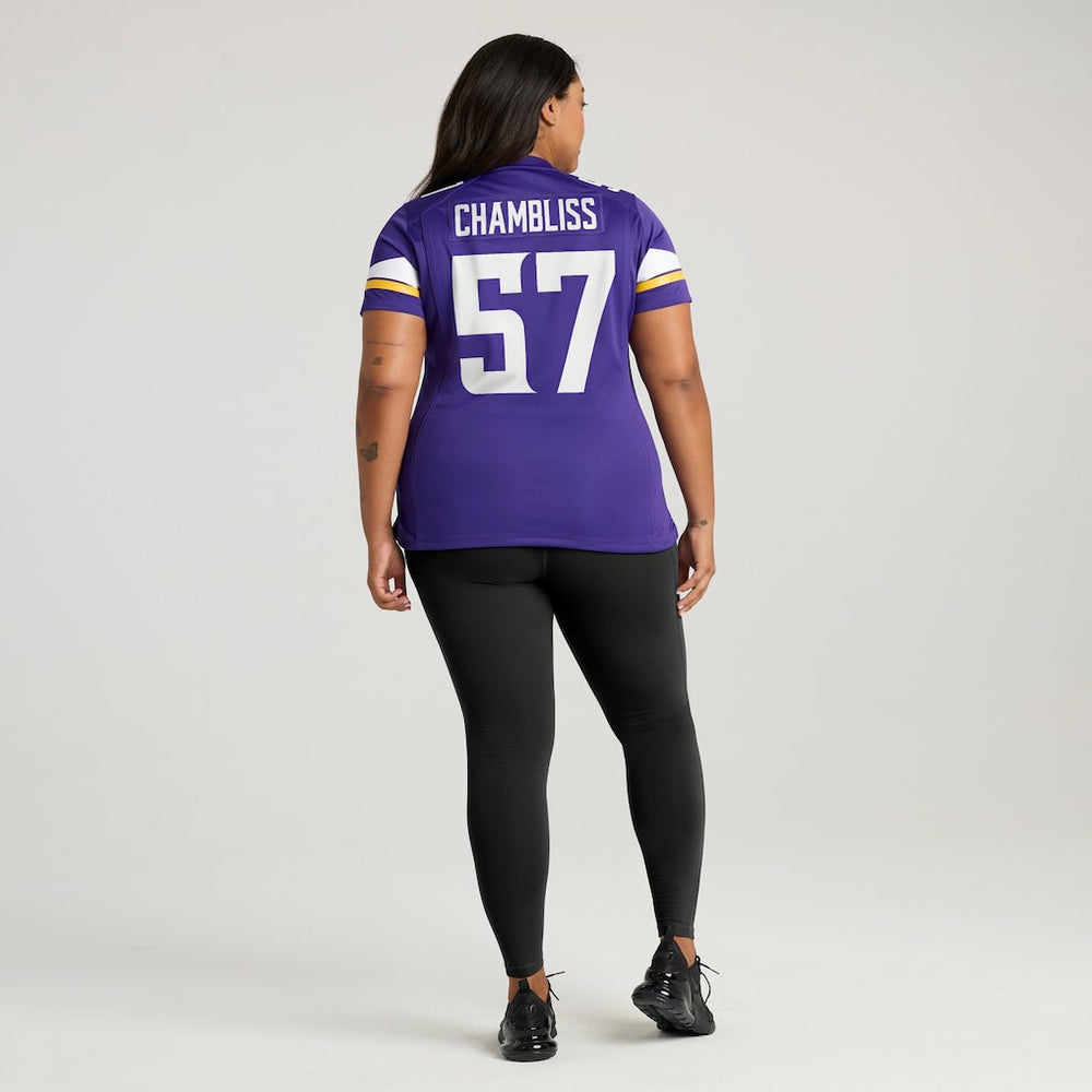 Chaz Chambliss Minnesota Vikings Women's Team Game Jersey - Purple Jerseys