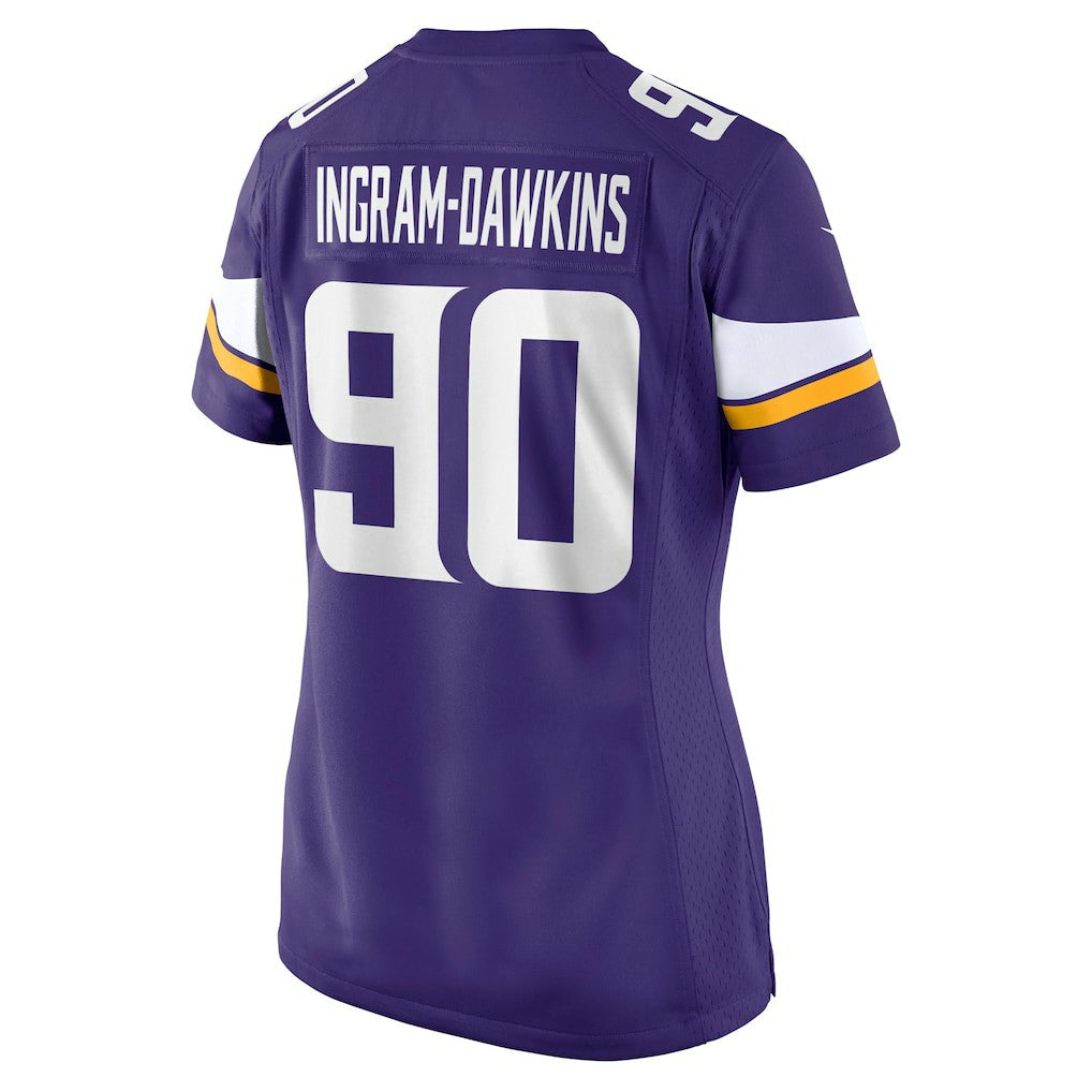 Tyrion Ingram-Dawkins Minnesota Vikings Women's Team Game Jersey - Purple Jerseys