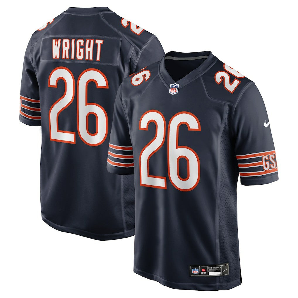 Nahshon Wright Chicago Bears Team Game Jersey - Navy Jerseys