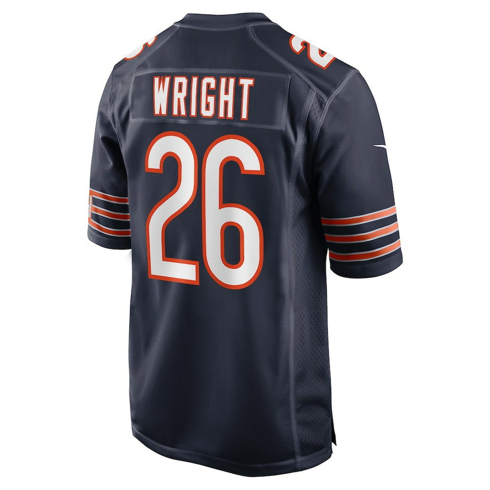 Nahshon Wright Chicago Bears Team Game Jersey - Navy Jerseys