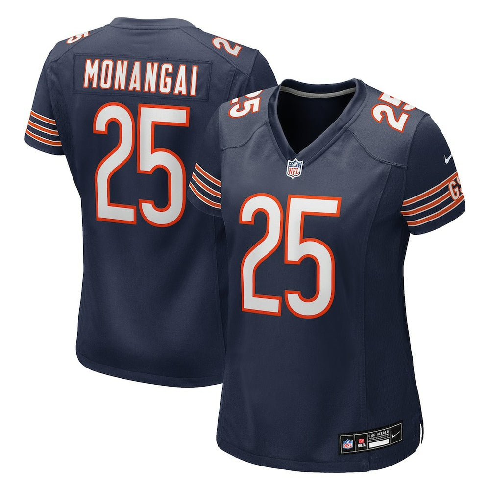 Kyle Monangai Chicago Bears Women's Team Game Jersey - Navy Jerseys