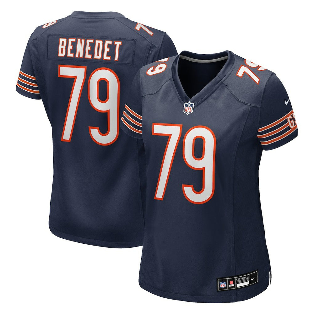 Theo Benedet Chicago Bears Women's Team Game Jersey - Navy Jerseys