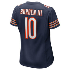 Luther Burden III Chicago Bears Women's Team Game Jersey - Navy Jerseys