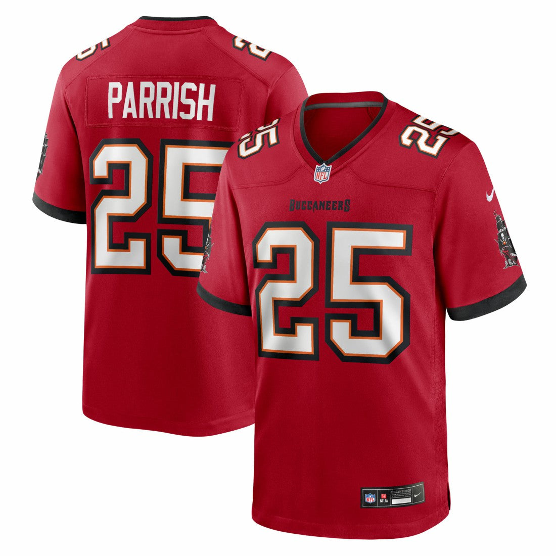 Jacob Parrish Tampa Bay Buccaneers Team Game Jersey - Red Jerseys
