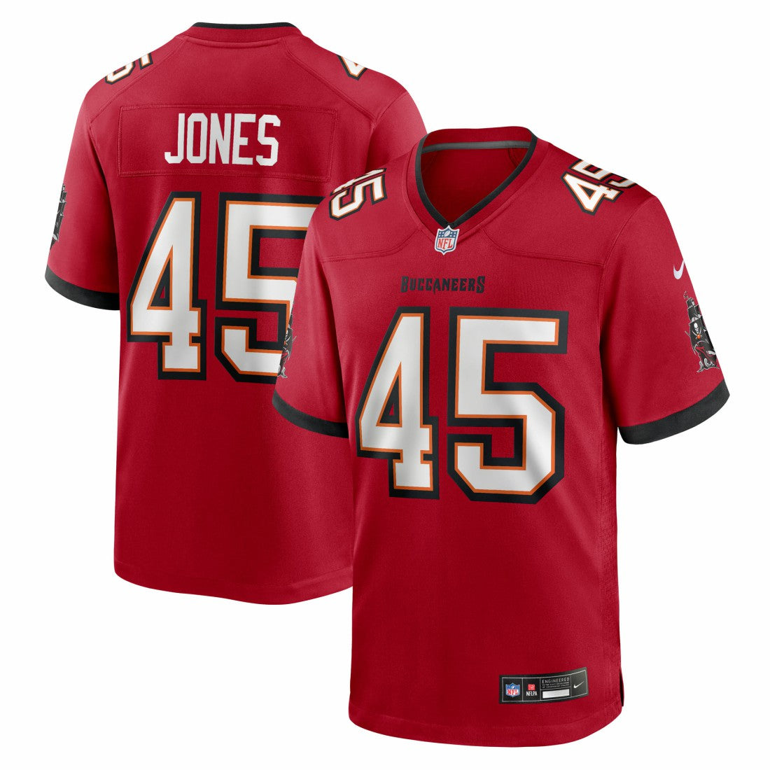 Deion Jones Tampa Bay Buccaneers Team Game Jersey - Red Jerseys