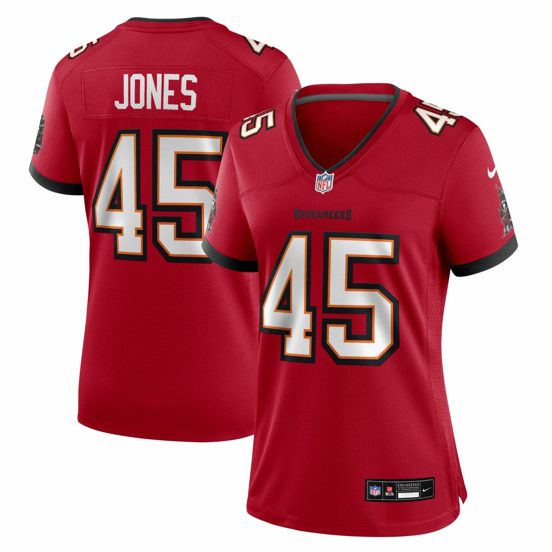 Deion Jones Tampa Bay Buccaneers Women's Team Game Jersey - Red Jerseys