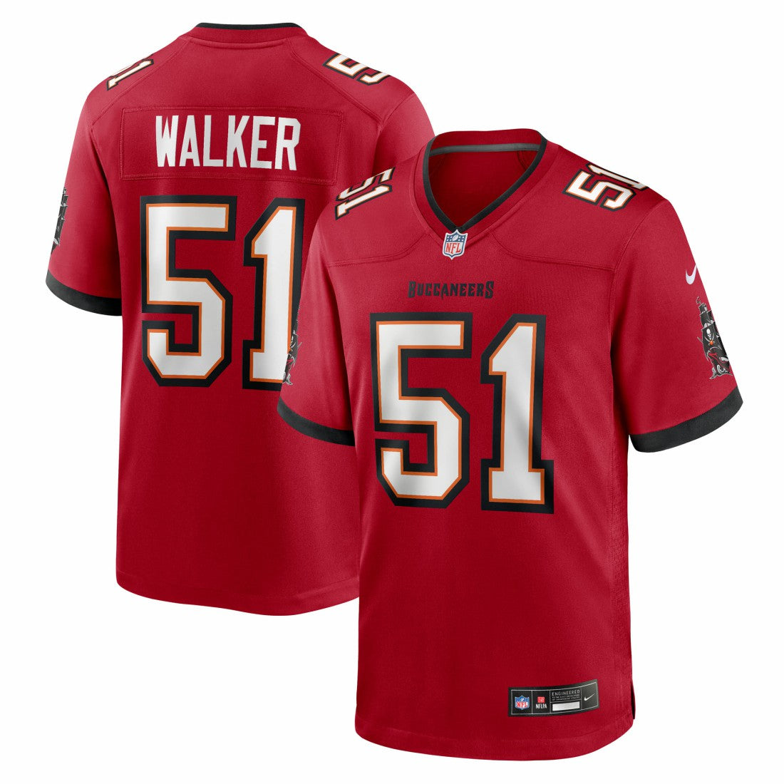 David Walker Tampa Bay Buccaneers Team Game Jersey - Red Jerseys