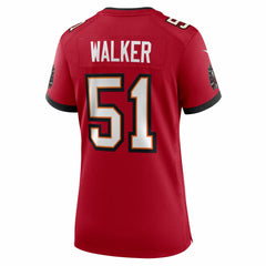 David Walker Tampa Bay Buccaneers Women's Team Game Jersey - Red Jerseys