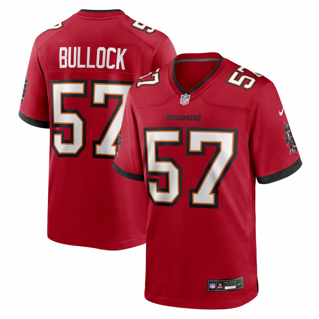 John Bullock Tampa Bay Buccaneers Team Game Jersey - Red Jerseys