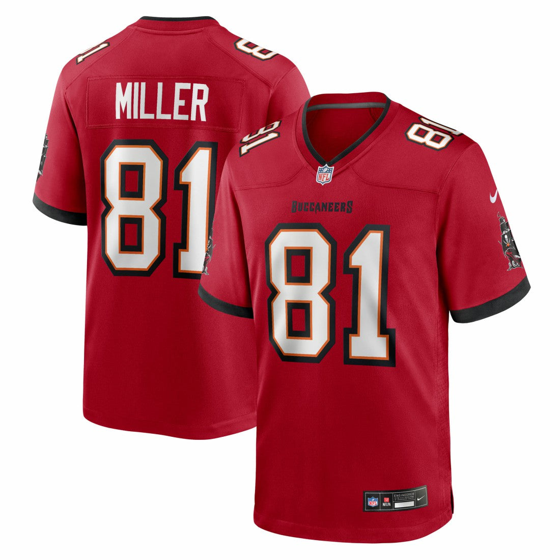 Ryan Miller Tampa Bay Buccaneers Team Game Jersey - Red Jerseys