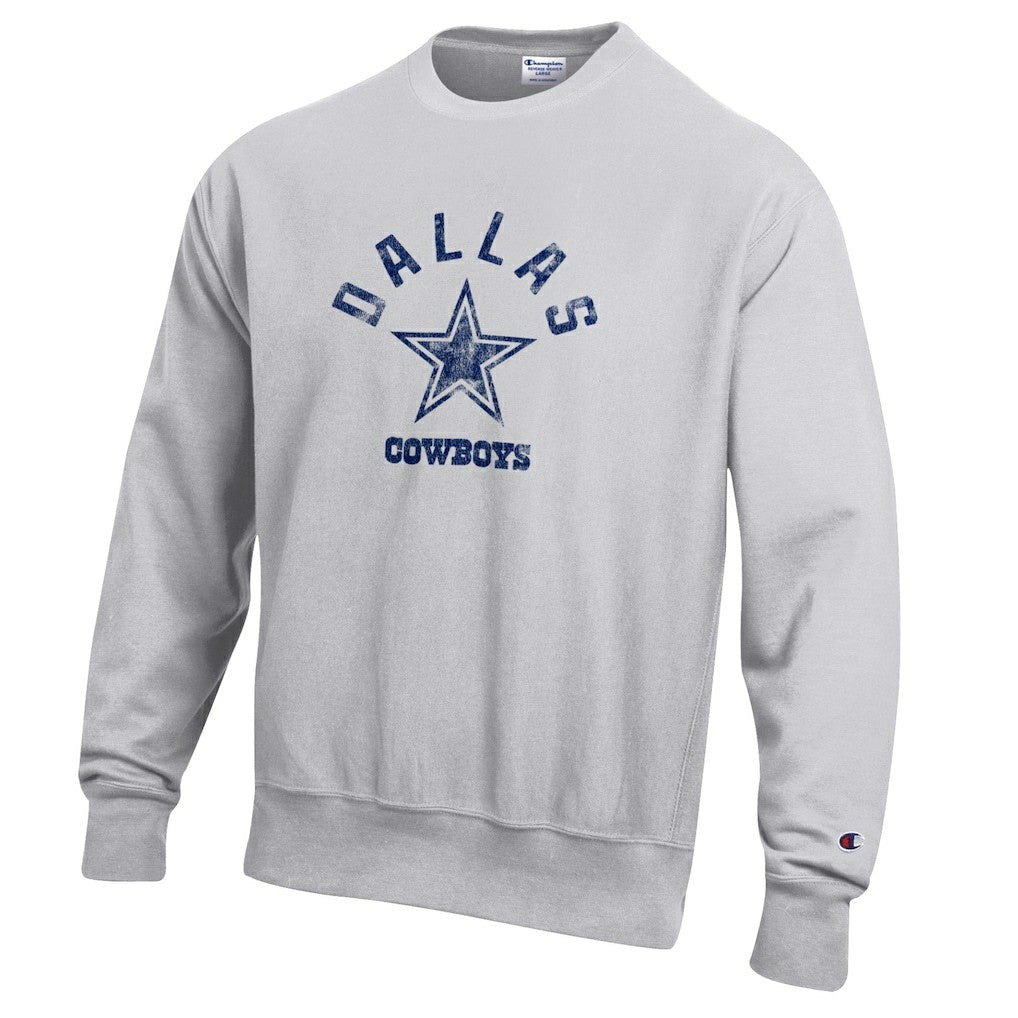 Dallas Cowboys Champion Reverse Weave Fleece Sweatshirt - Heather Gray Sweatshirts