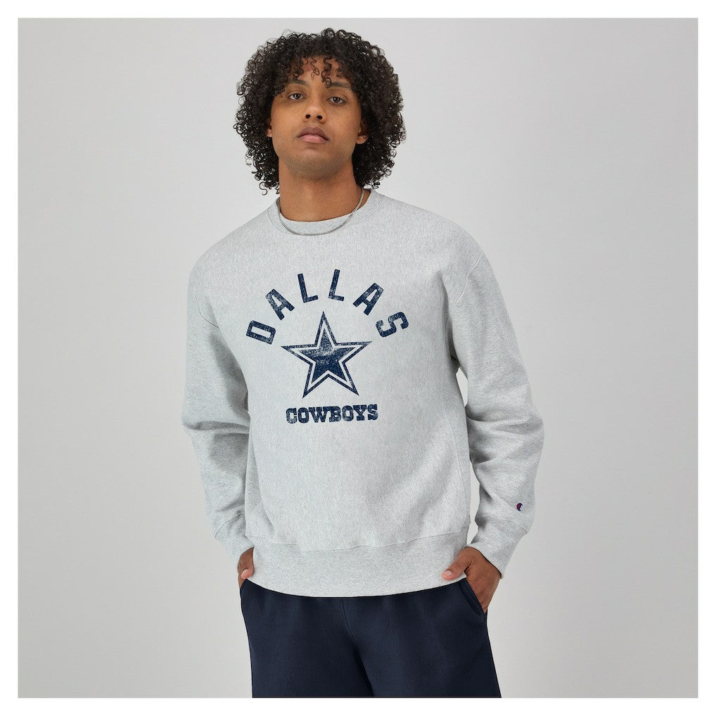 Dallas Cowboys Champion Reverse Weave Fleece Sweatshirt - Heather Gray Sweatshirts