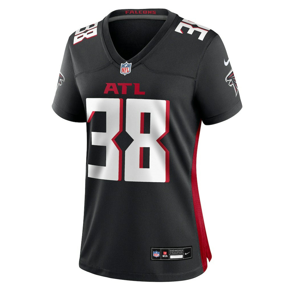 Nathan Carter Atlanta Falcons Women's Team Game Jersey - Black Jerseys