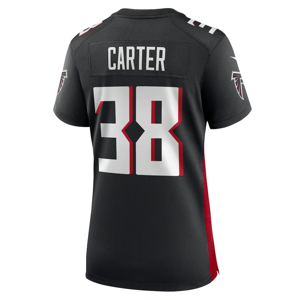 Nathan Carter Atlanta Falcons Women's Team Game Jersey - Black Jerseys