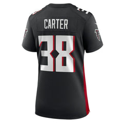 Nathan Carter Atlanta Falcons Women's Team Game Jersey - Black Jerseys