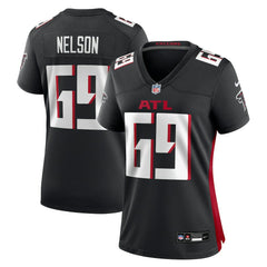 Jack Nelson Atlanta Falcons Women's Team Game Jersey - Black Jerseys