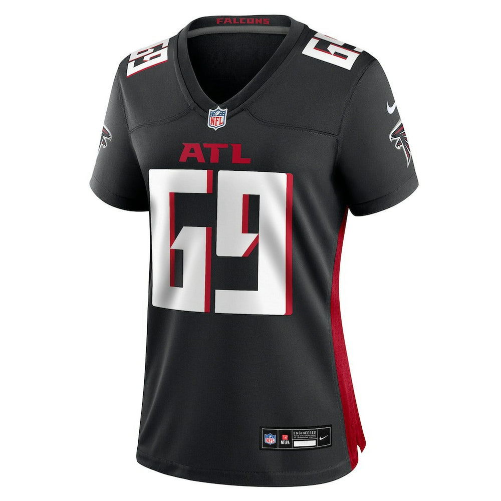 Jack Nelson Atlanta Falcons Women's Team Game Jersey - Black Jerseys