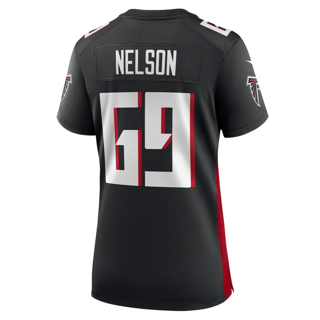 Jack Nelson Atlanta Falcons Women's Team Game Jersey - Black Jerseys