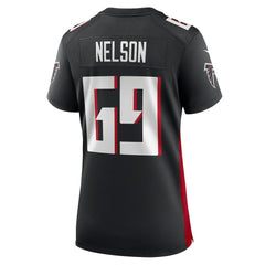 Jack Nelson Atlanta Falcons Women's Team Game Jersey - Black Jerseys
