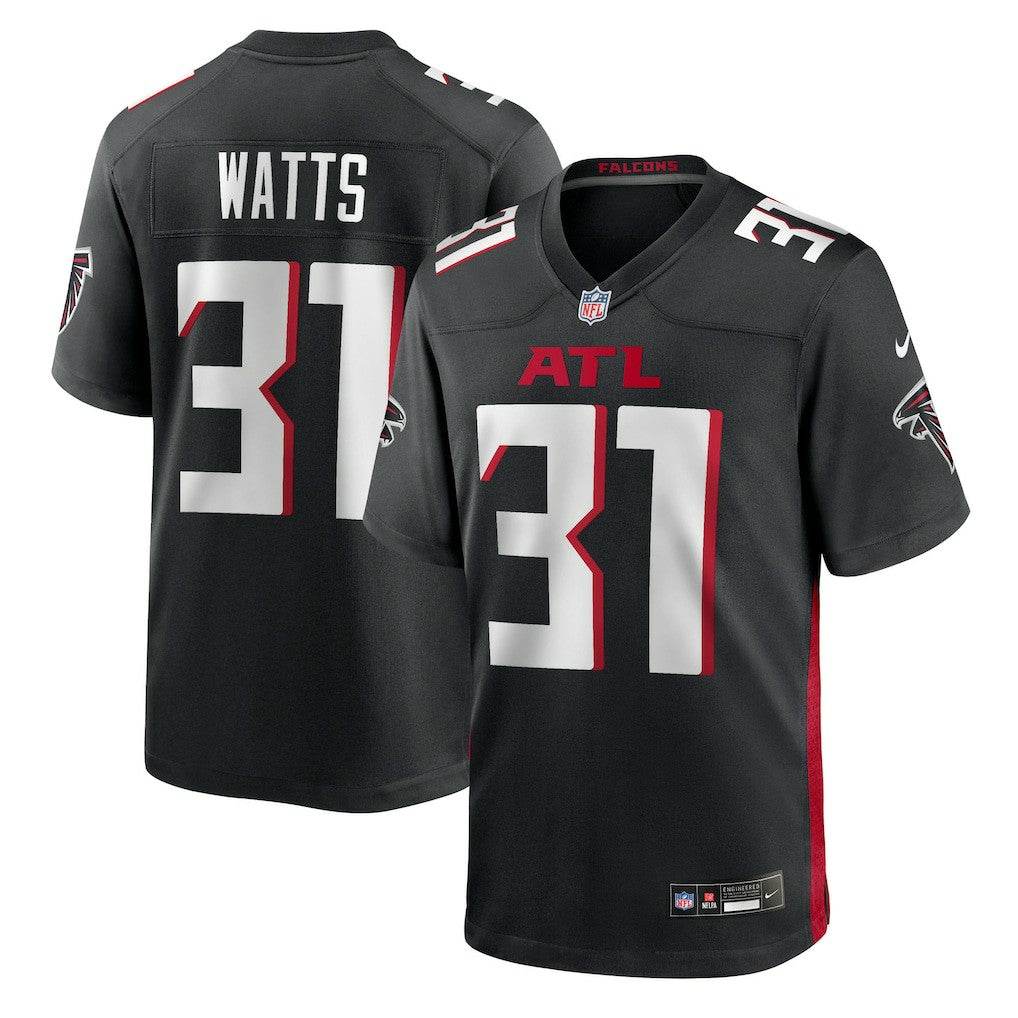 Xavier Watts Atlanta Falcons Team Game Jersey - Black Jerseys