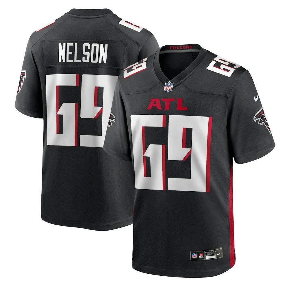 Jack Nelson Atlanta Falcons Team Game Jersey - Black Jerseys