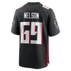 Jack Nelson Atlanta Falcons Team Game Jersey - Black Jerseys