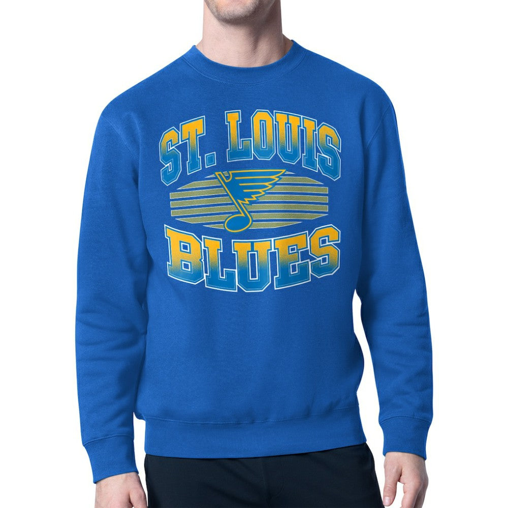 St. Louis Blues Starter Team Grit Graphic Fleece Pullover Sweatshirt - Blue | US 203448428