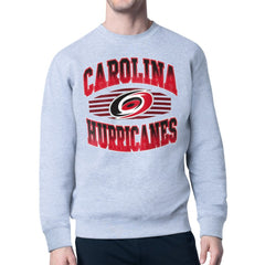 Carolina Hurricanes Starter Team Grit Graphic Fleece Pullover Sweatshirt - Gray | US 203448429