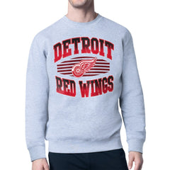 Detroit Red Wings Starter Team Grit Graphic Fleece Pullover Sweatshirt - Gray | US 203448431
