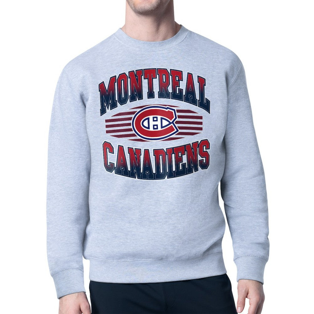 Montreal Canadiens Starter Team Grit Graphic Fleece Pullover Sweatshirt - Gray | US 203448433