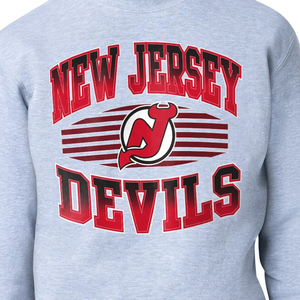 New Jersey Devils Starter Team Grit Graphic Fleece Pullover Sweatshirt - Gray | US 203448434