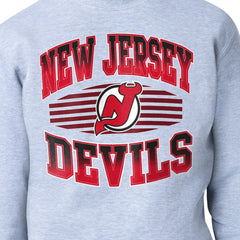 New Jersey Devils Starter Team Grit Graphic Fleece Pullover Sweatshirt - Gray | US 203448434