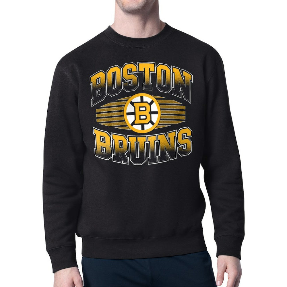 Boston Bruins Starter Team Grit Graphic Fleece Pullover Sweatshirt - Black | US 203448437