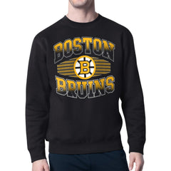 Boston Bruins Starter Team Grit Graphic Fleece Pullover Sweatshirt - Black | US 203448437