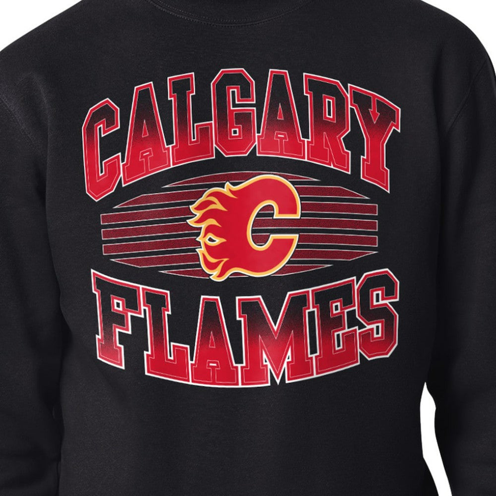 Calgary Flames Starter Team Grit Graphic Fleece Pullover Sweatshirt - Black | US 203448438