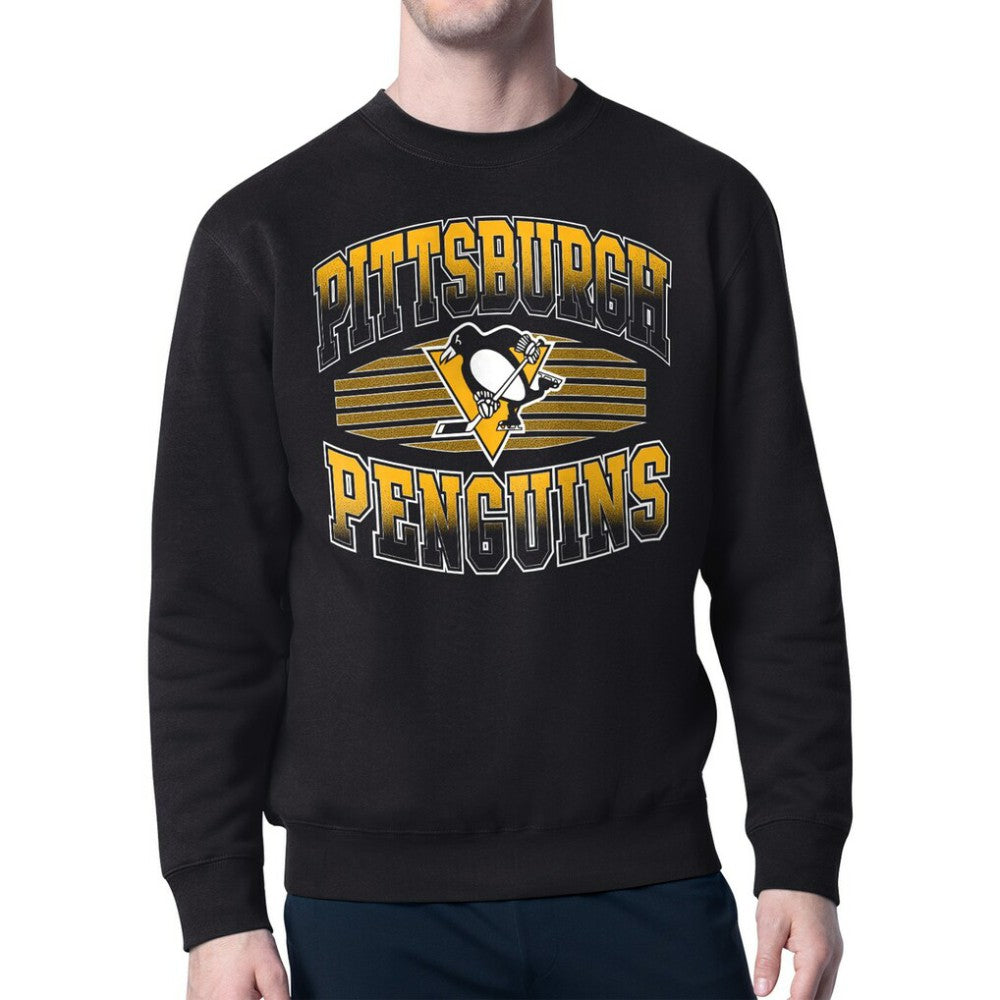 Pittsburgh Penguins Starter Team Grit Graphic Fleece Pullover Sweatshirt - Black | US 203448445