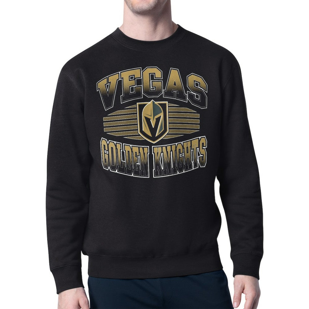 Vegas Golden Knights Starter Team Grit Graphic Fleece Pullover Sweatshirt - Black | US 203448447