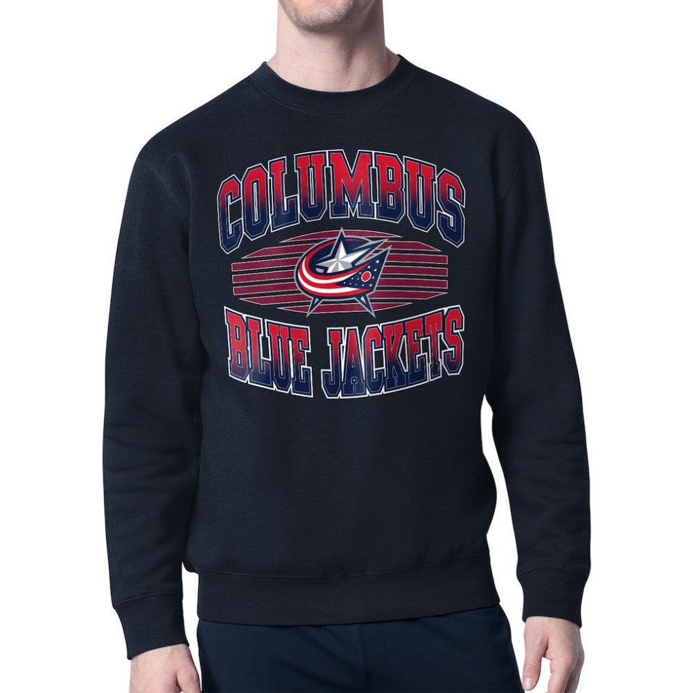 Columbus Blue Jackets Starter Team Grit Graphic Fleece Pullover Sweatshirt - Navy | US 203448449