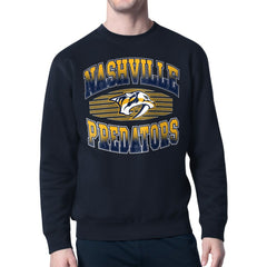 Nashville Predators Starter Team Grit Graphic Fleece Pullover Sweatshirt - Navy | US 203448450