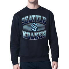 Seattle Kraken Starter Team Grit Graphic Fleece Pullover Sweatshirt - Deep Sea Blue | US 203448451