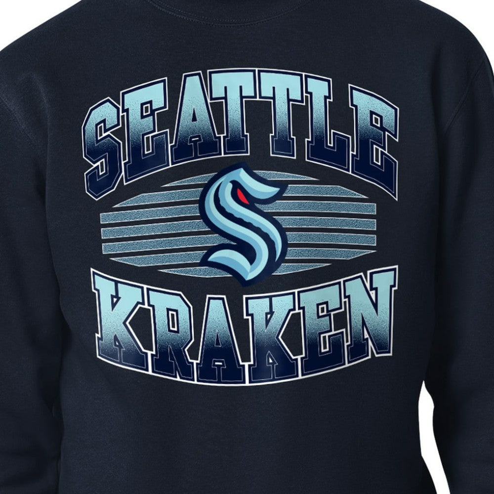 Seattle Kraken Starter Team Grit Graphic Fleece Pullover Sweatshirt - Deep Sea Blue | US 203448451