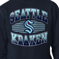 Seattle Kraken Starter Team Grit Graphic Fleece Pullover Sweatshirt - Deep Sea Blue | US 203448451