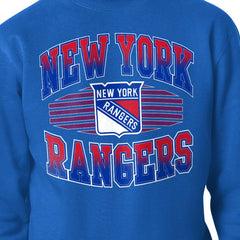New York Rangers Starter Team Grit Graphic Fleece Pullover Sweatshirt - Blue | US 203448459