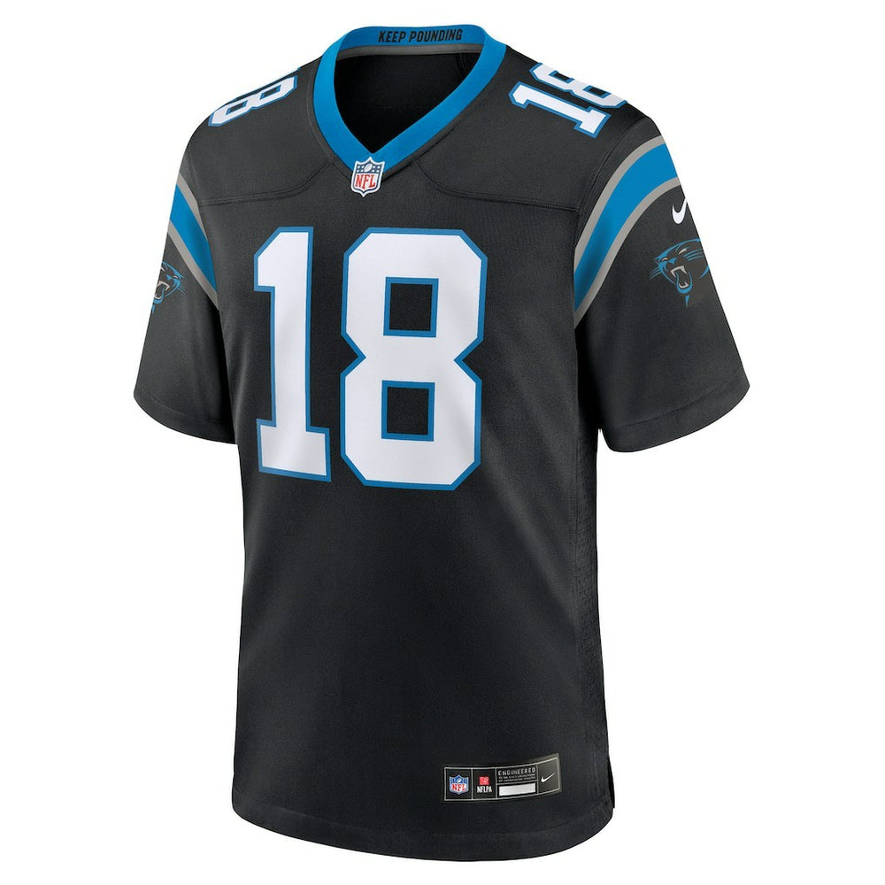 Jalen Coker Carolina Panthers Team Game Jersey - Black Jerseys