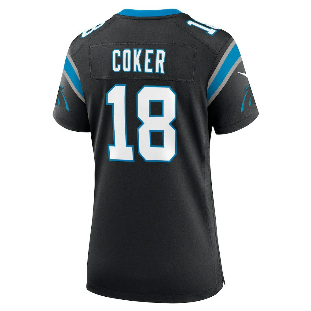 Jalen Coker Carolina Panthers Women's Team Game Jersey - Black Jerseys