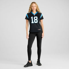 Jalen Coker Carolina Panthers Women's Team Game Jersey - Black Jerseys