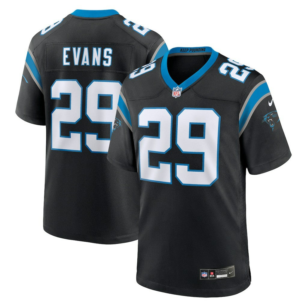 Akayleb Evans Carolina Panthers Team Game Jersey - Black Jerseys