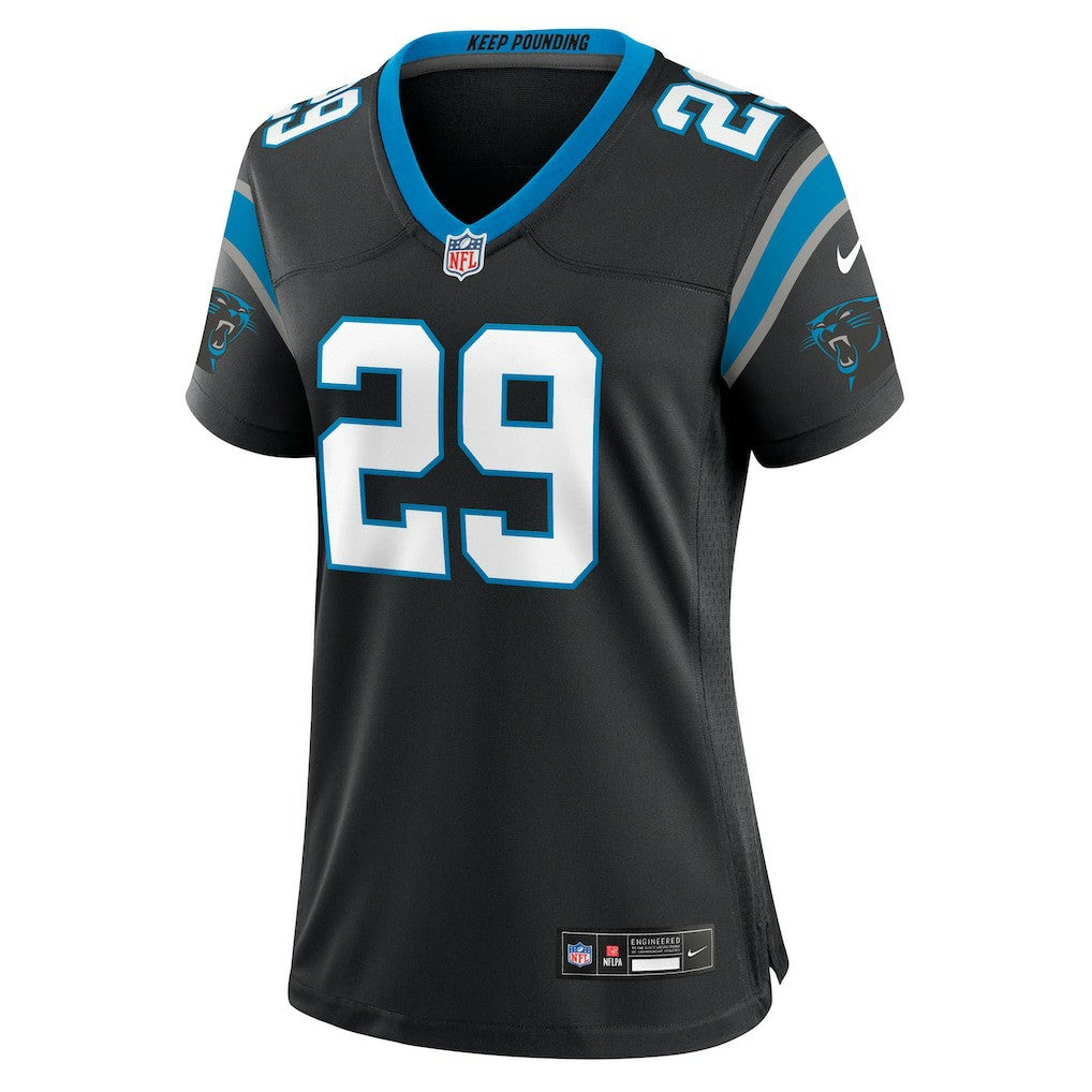 Akayleb Evans Carolina Panthers Women's Team Game Jersey - Black Jerseys